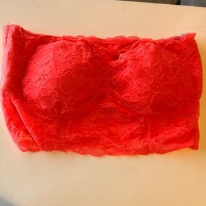 L lace bandeau with bra padding